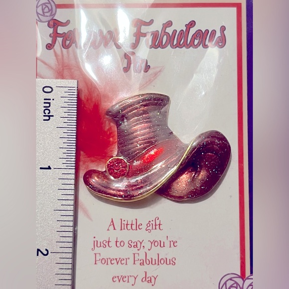 Red Hat Society Jewelry Pin Hats Enamel Red Lot With High Heel Keychain - Picture 13 of 14